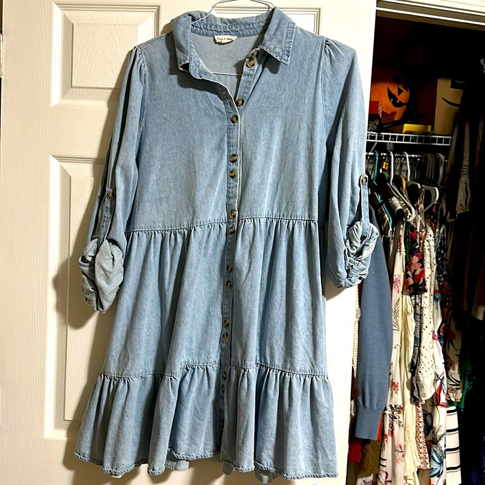 Boutique bought dress Aron and Amber light denim